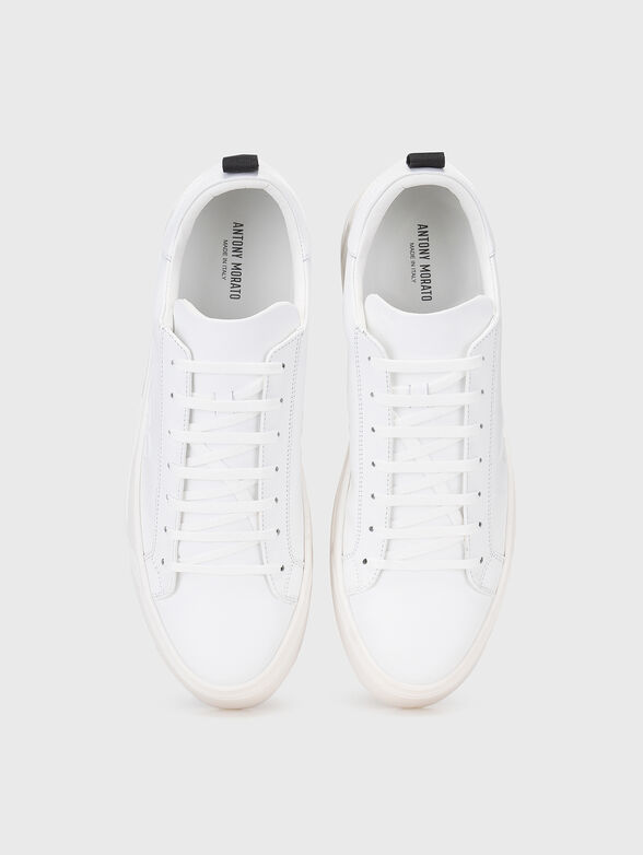 Black leather sneakers - 6