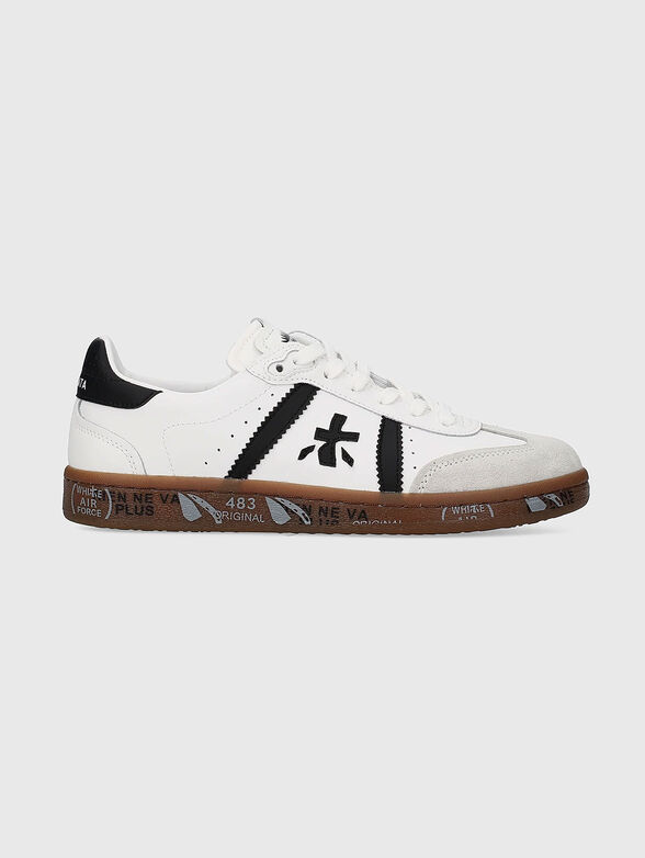 BONNIE leather shoes with accent sole - 1