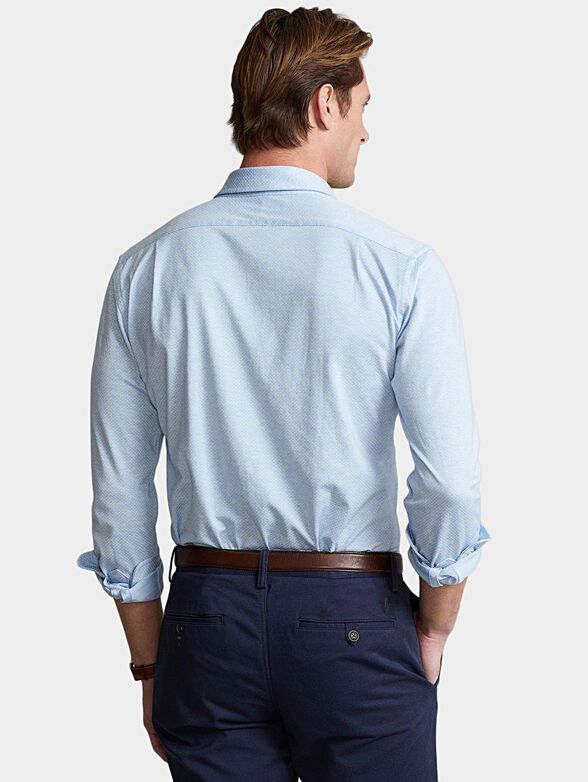 Cotton shirt with embroided logo - 3