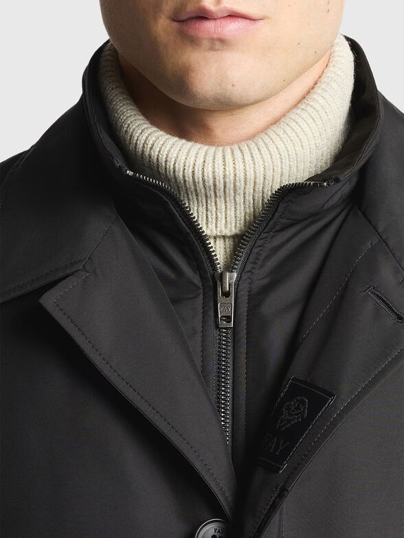 Padded poplin coat - 4