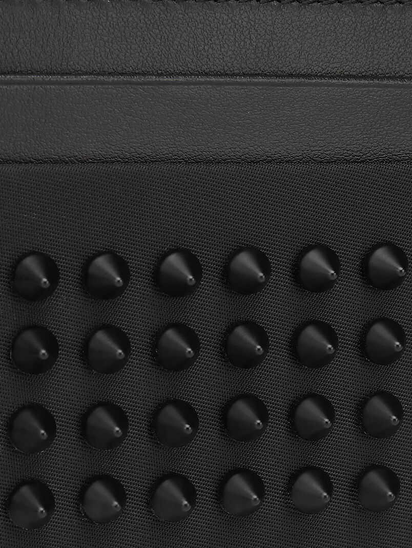 Leather cardholder with accent studs - 3