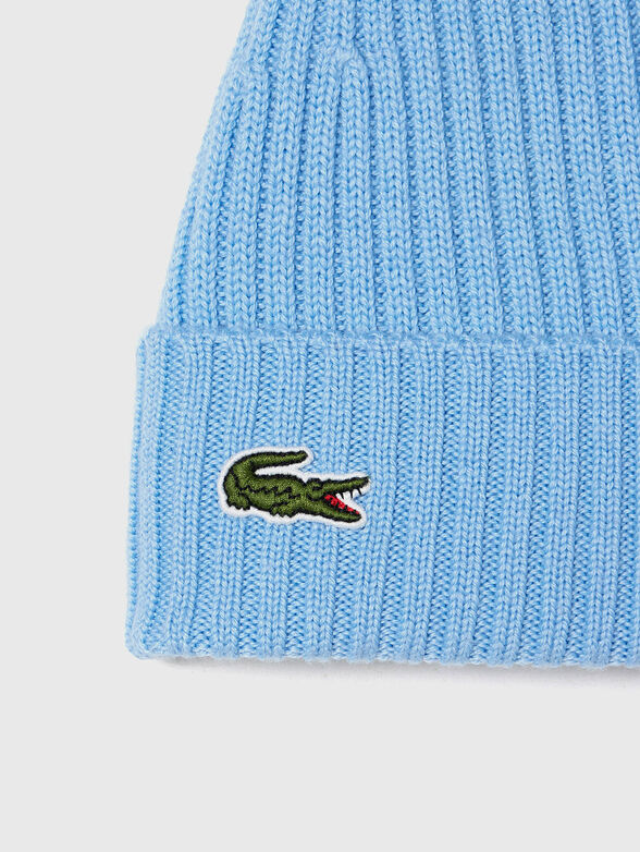 Unisex wool beanie in red color - 2