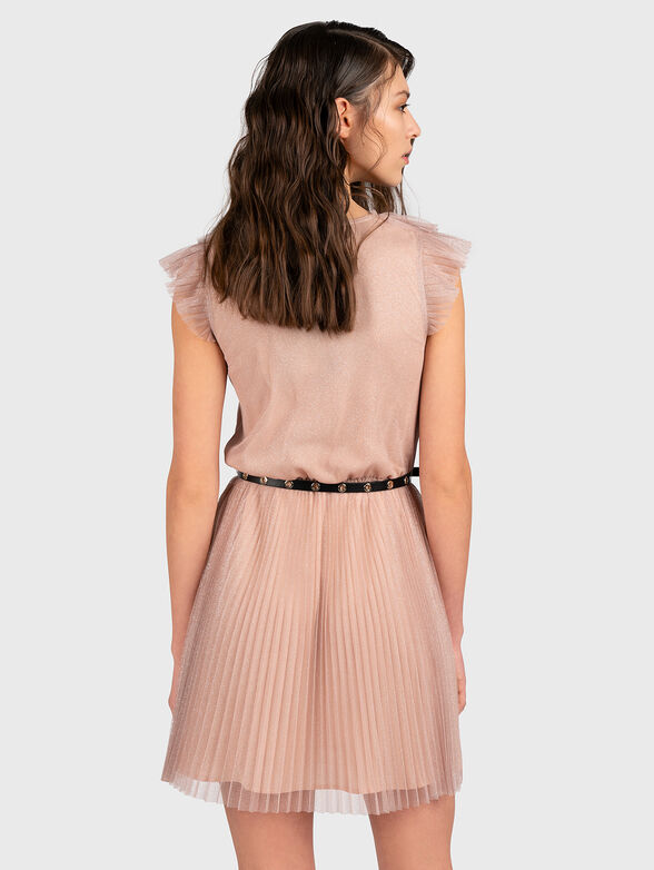 Pink dress with belt - 2