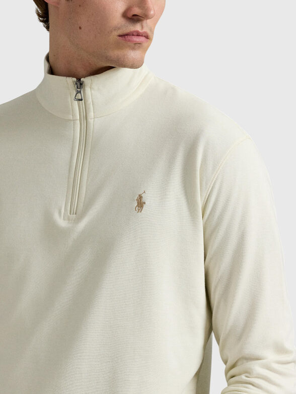 Sweatshirt with zip collar - 4