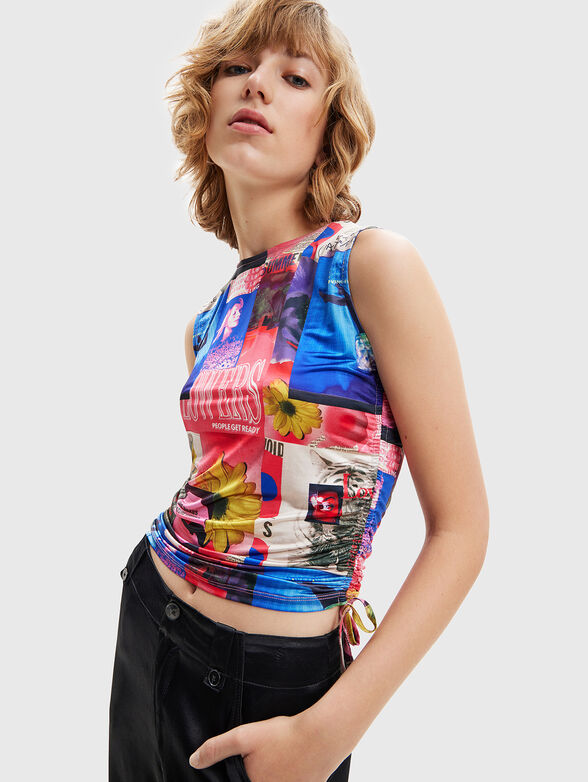 CRASH top with multicolour print - 4