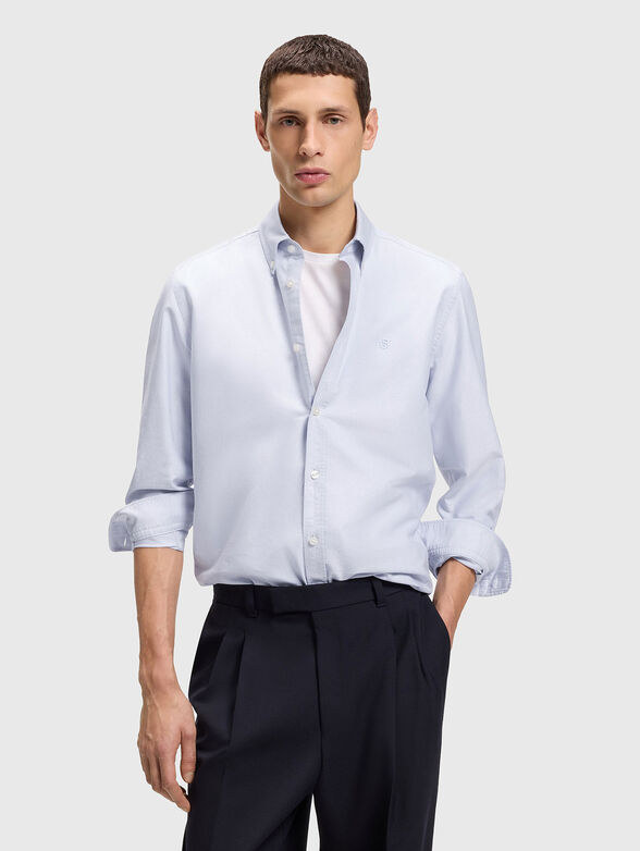 Cotton Oxford shirt with logo embroidery - 1