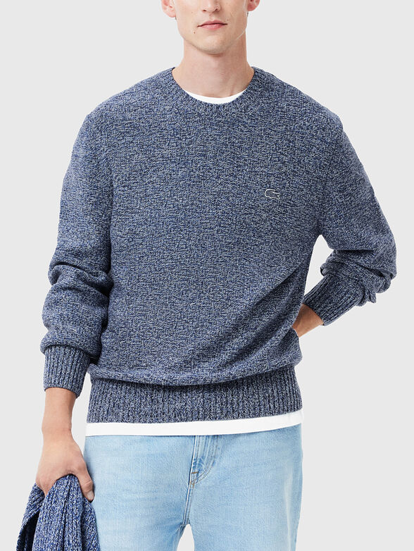 Sweater with oval neckline - 1