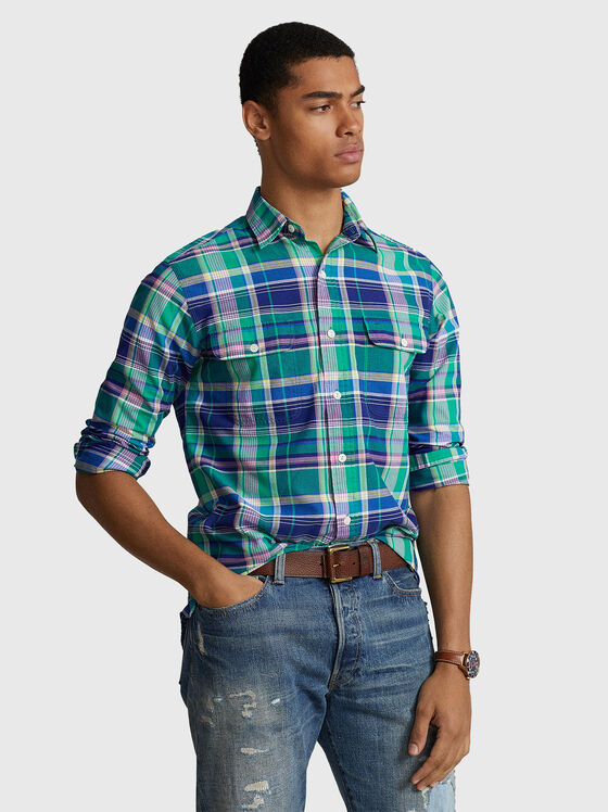 Plaid shirt made of cotton fabric - 1