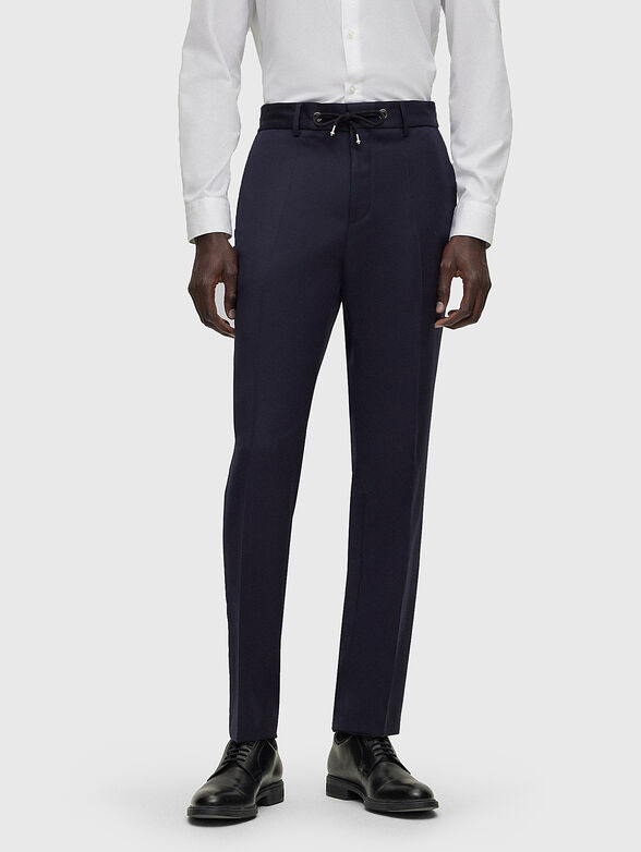Wool trousers in black colour - 1