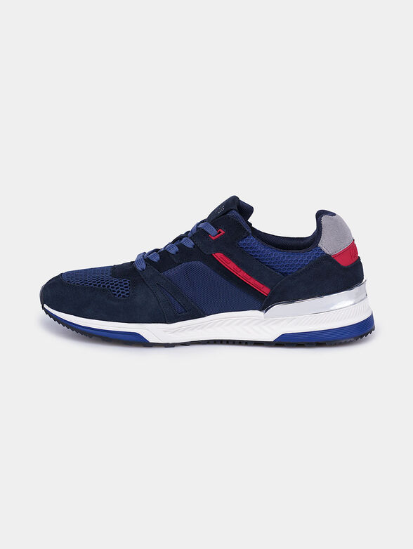 Navy sneakers with suede details - 5