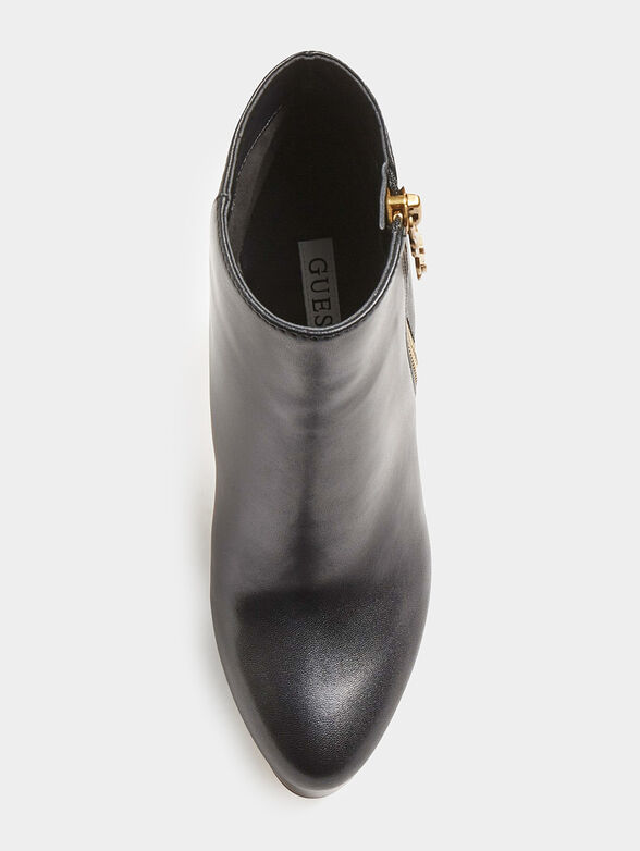 High heel leather boots - 4