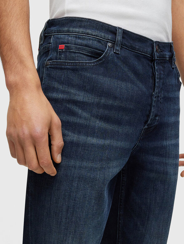 Navy blue slim jeans - 3