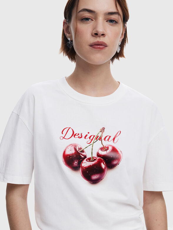 Cotton T-shirt with print - 4