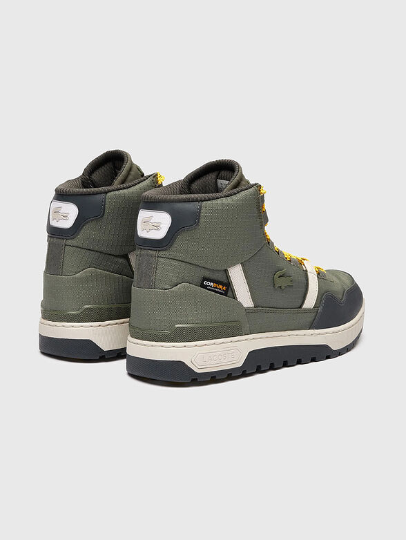 High sports shoes in green color - 2