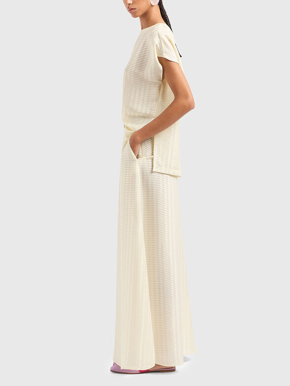 Top with geometric design in dark blue - 2