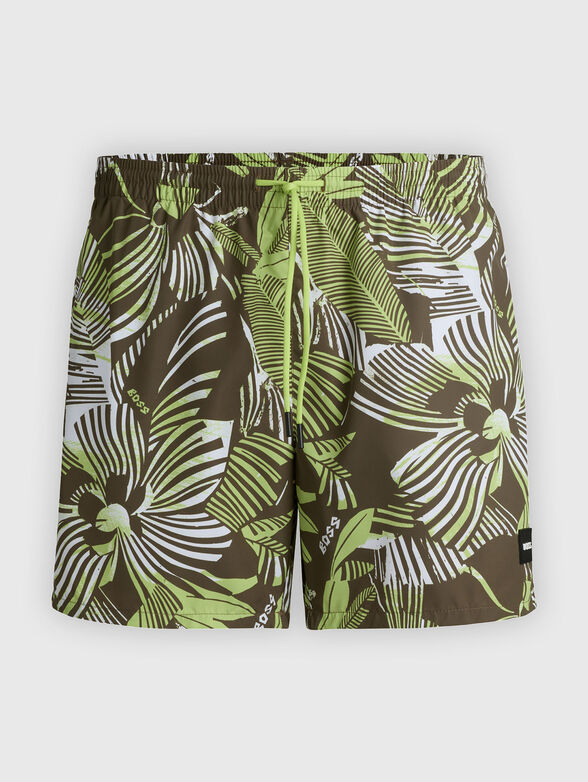 Beach shorts with floral motifs - 4