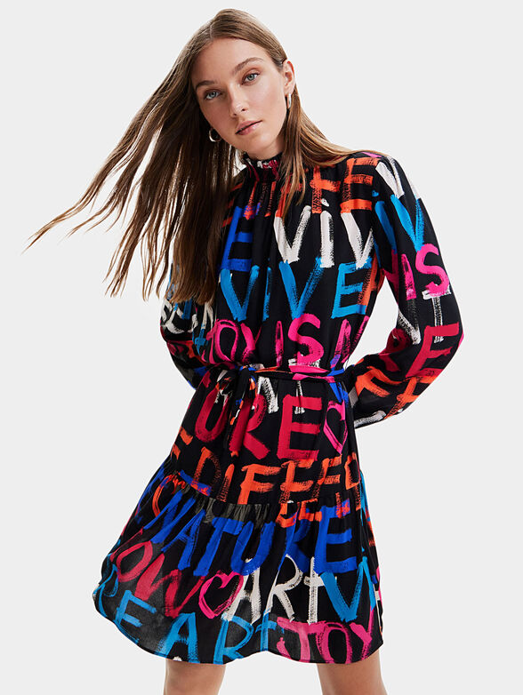 SIENA dress with multicolored print - 1
