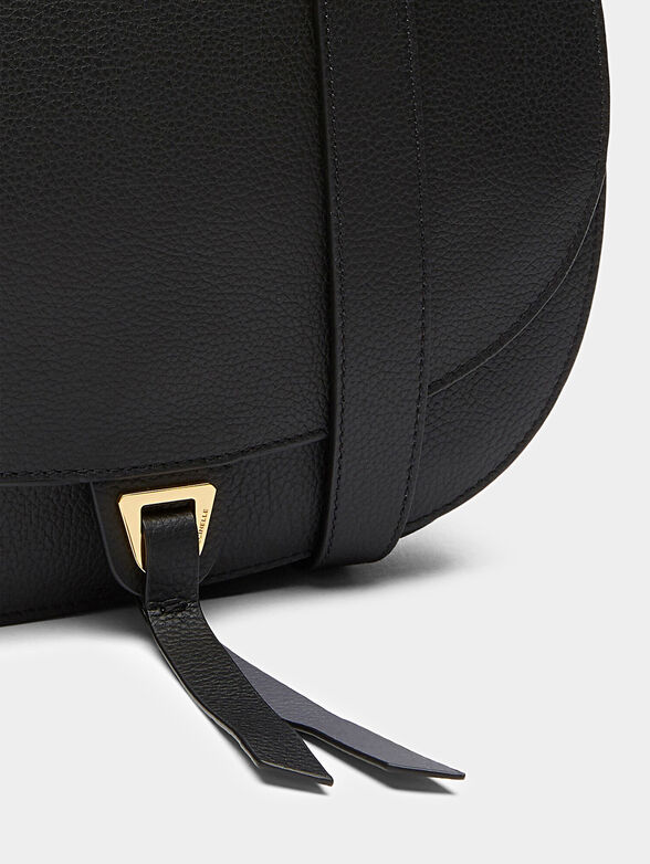 ARPEGE Black leather crossbody bag - 6