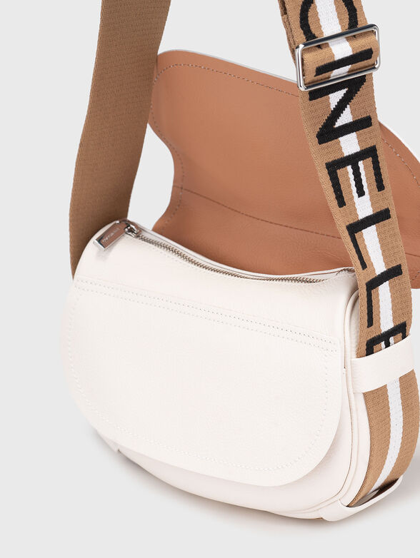 Leather crossbody bag with logo - 5