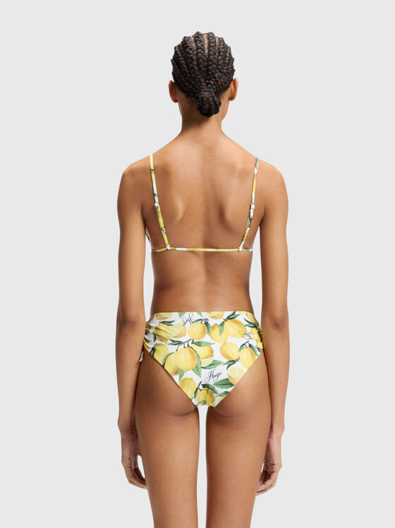 Printed bikini bottoms with stacked logo charm - 2