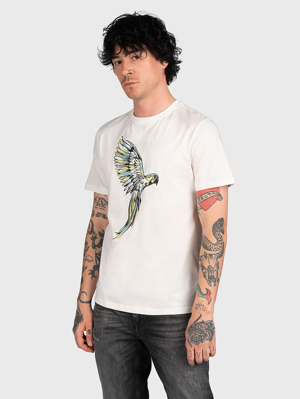 T-shirt with parrot art print - 1