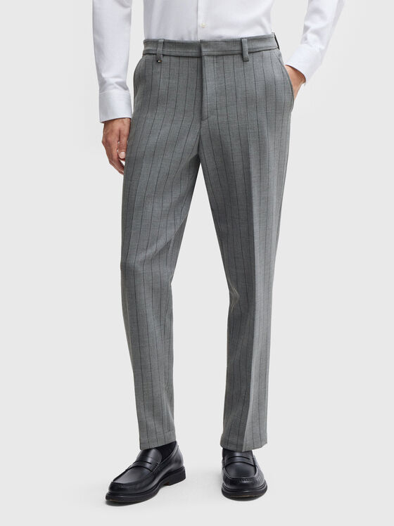 Striped slim trousers - 1
