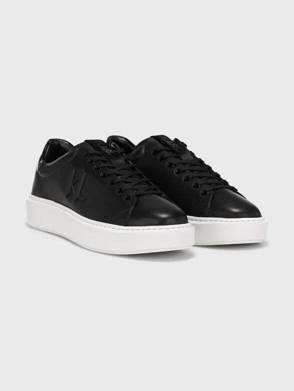 MAXI KUP black leather sports shoes  - 2