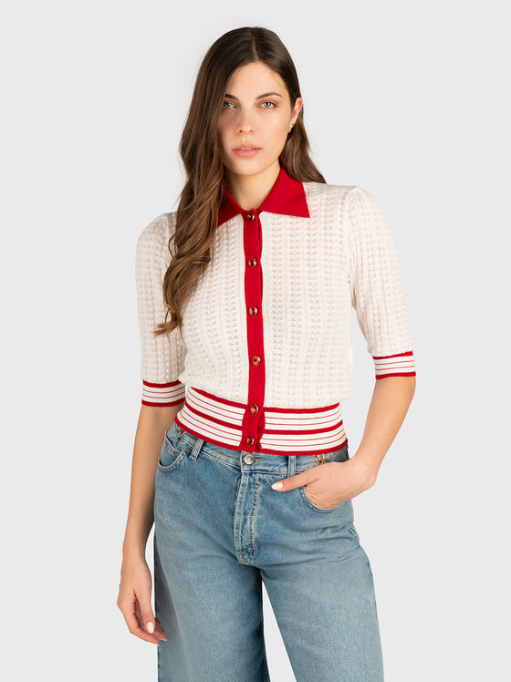 Knitted cardigan with buttons - 1