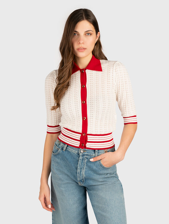 Knitted cardigan with buttons - 1