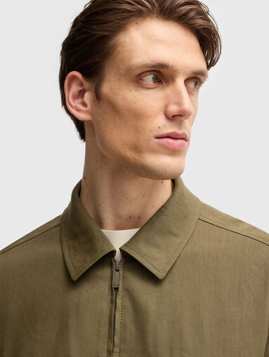 P-CARPER linen jacket with classic collar - 5