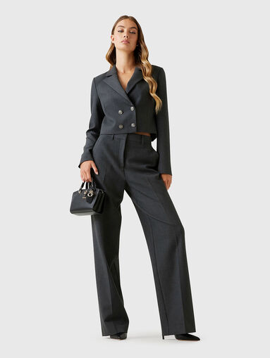 JOANDRA high waisted viscose blend trousers - 4