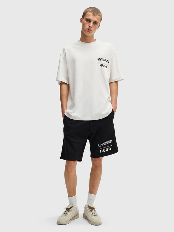 Cotton T-shirt with print - 3