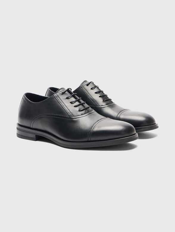 Black leather Oxford shoes - 2