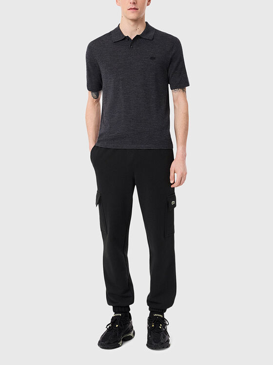 Black cargo trousers with logo - 1