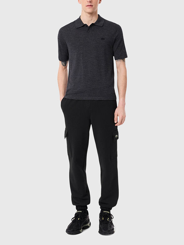 Black cargo trousers with logo - 1