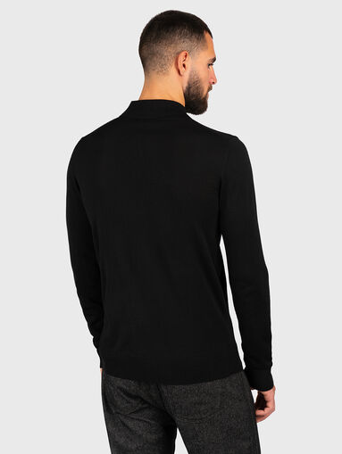 Wool polo shirt with logo embroidery - 3