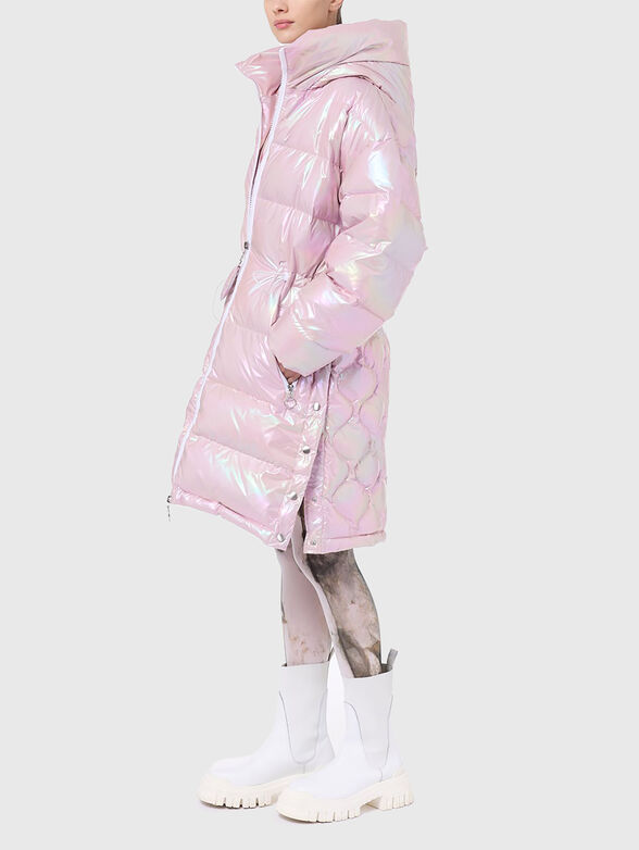 Shiny pink down jacket  - 6