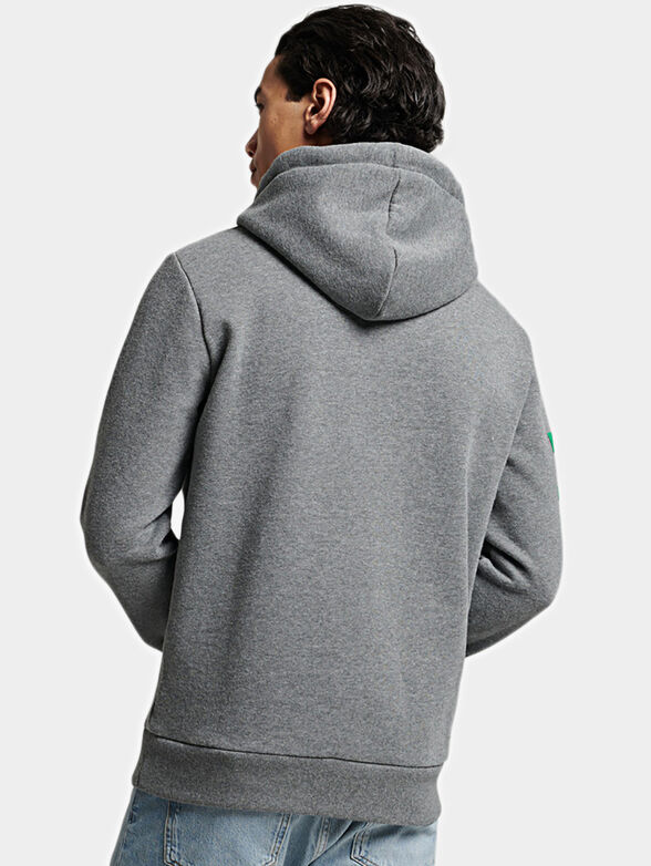 Grey sweatshirt with hood - 3