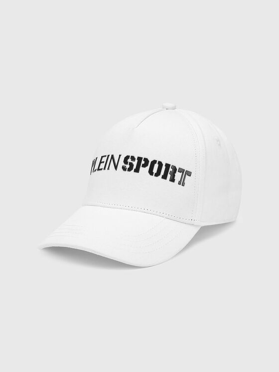 Бейзболна шапка с акцентен лого принт - 1