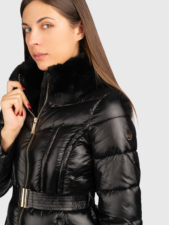 Padded jacket with removable collar - 3