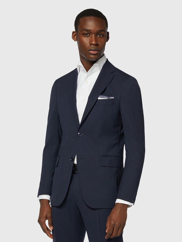 Wool jacket with notched lapel  - 1