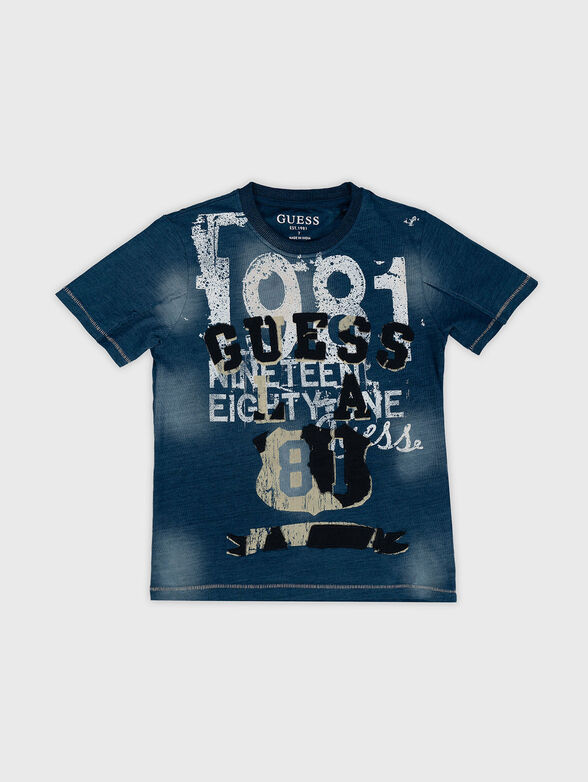 Cotton T-shirt with contrast print - 1