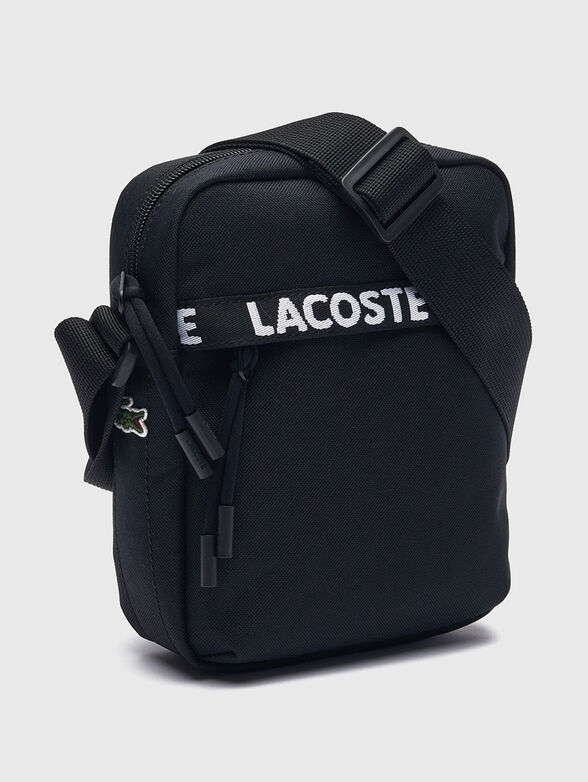 Black crossbody bag with contrast logo - 4