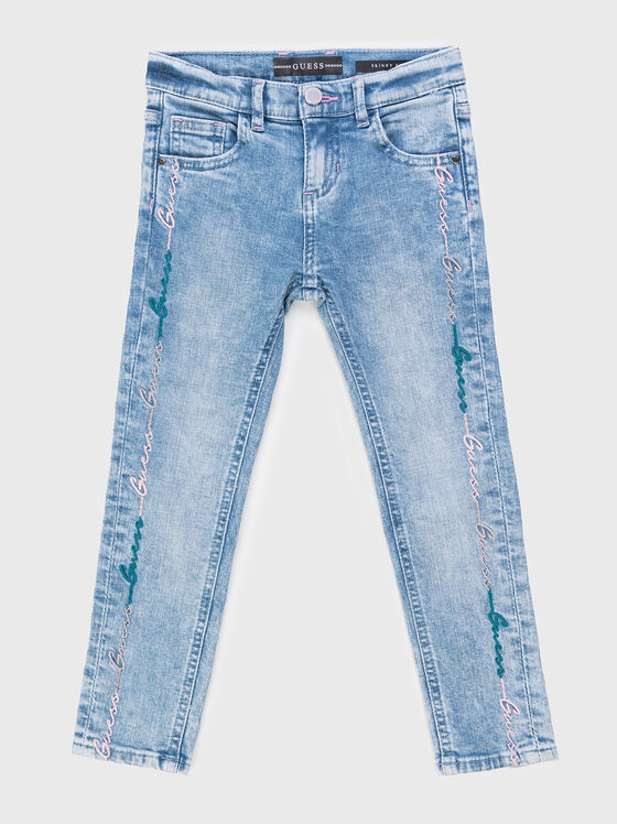 Blue jeans with logo embroidery  - 1