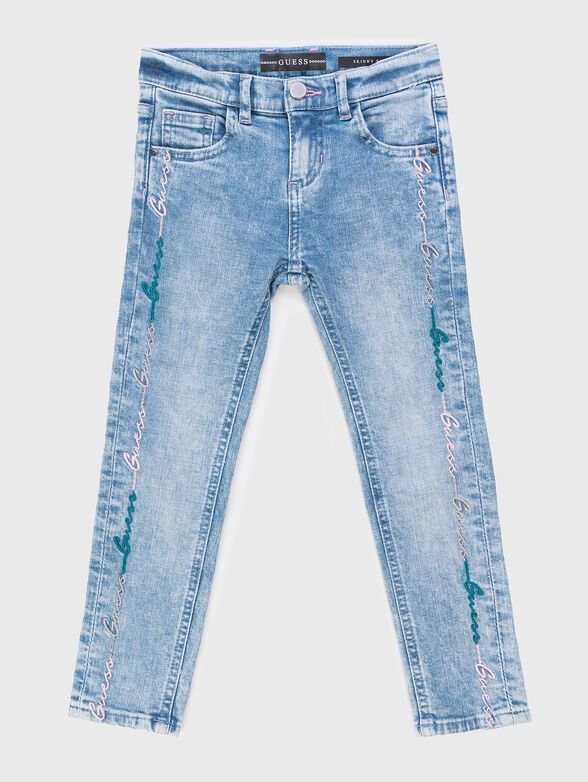 Blue jeans with logo embroidery  - 1