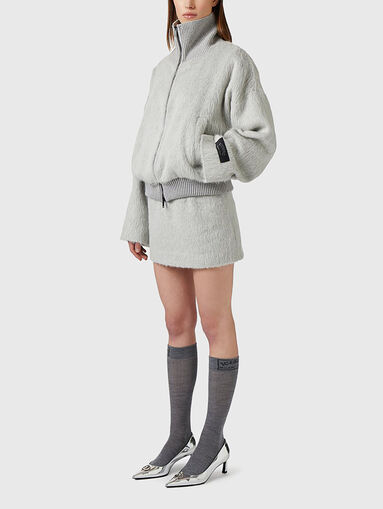 Light gray mini skirt - 5