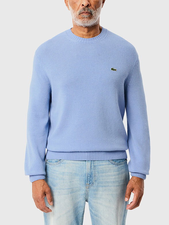 Crew neck green sweater - 1