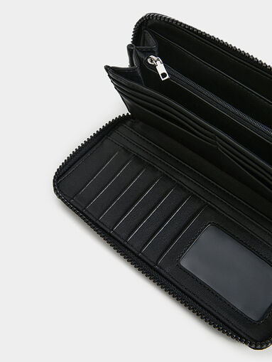 Black wallet with logo patch - 5