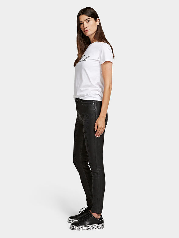 Skinny jeans with leopard print - 3