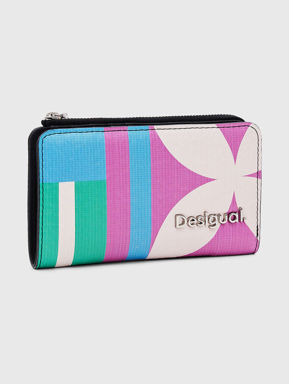 Purse with multicolor print and logo detail - 4